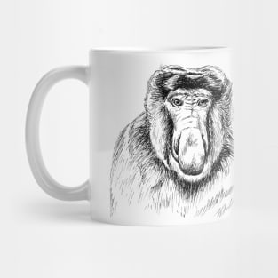 Long-Nosed Monkey Sketch Mug